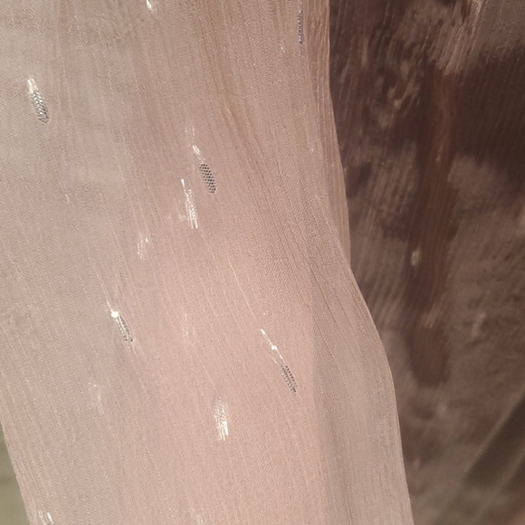 Sheer pink blouse with silver accents - Picture 3 of 3